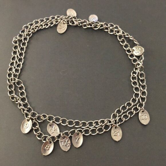 Premier Designs SILVER NUMBERS chain that determines length of necklace - Picture 1 of 3